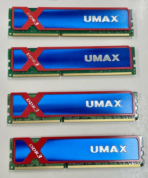 中古メモリー UMAX Cetus DCDDR3-8GB-1600OC の4枚セット