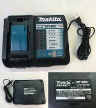 【2006】makita マキタ 充電式 インパクトドライバ TD155D バッテリ 2個 BL1830B 18V 充電器 DC18RF ケース付き 動作確認済み 中古品_画像9