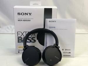 [2014]SONY Sony wireless noise cancel ring stereo headset MDR-XB950N1 headphone black Bluetooth connection verification settled secondhand goods 