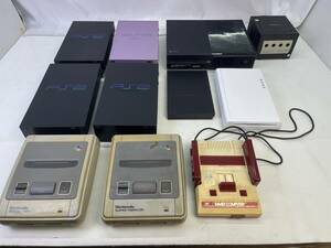 【1886】[1円～] ゲーム機本体 まとめ 約19㎏ プレイステーション2 Wii ゲームキューブ ファミコン 等 動作未確認 ジャンク品