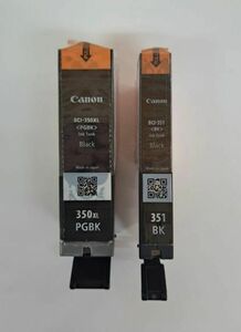 [新品]未使用/CanonインクタンクBCI-350XL PGBK ブラック大容量タイプ/BCI-351BK ブラック2本セット 