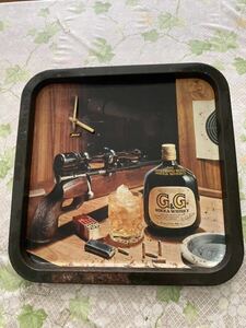 G＆G NIKKA ウイスキー 時計　非売品　昭和レトロ　金属トレイ　壁飾り M.TAKETSURU