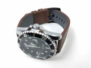 腕時計バンド 22mm 交換ストラップ レザー 本革 クイックリリース ダークブラウンX黒