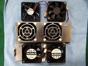 サンヨーデンキ　San Cooler 60 DCファン 品番：9A0612D4D031 中古4個（ステー設置済）+おまけファン2個セット