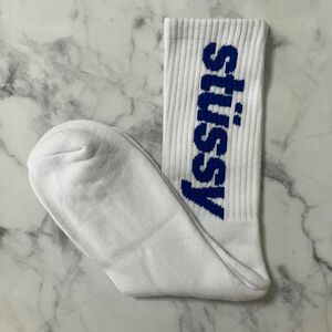 STUSSY ステューシー メンズソックス 男性用靴下 白 青 新品