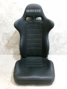 ★美品!very cheap!★Brideユーロスター2 プレミアム セミバケット セミバケ Seat ブラックレザー 底4点止め 両側星形ダイヤル / 4R5-484