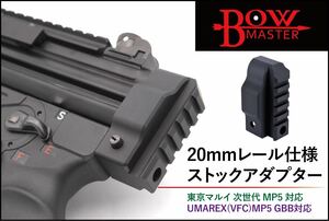 MP5 20mmレールストックアダプター VFC GBB A5 A4 SD6 次世代電動ガン 東京マルイサバゲー ガスガン