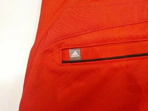 弐参7033 冬向け暖かいゴルフスラックス アディダス(adidas)メンズ W82К赤 冬の防寒・防風パンツ ヒートエフェクト ストレッチパンツ 弐