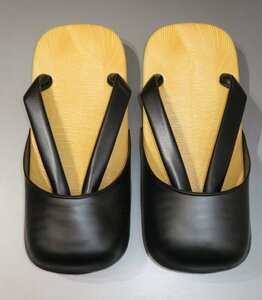 [ black . with cover hour rain put on footwear sandals setta L~LL size ] hour rain put on footwear sandals setta * men's 2 size Κ black nose . yellow Chiba Ame rubber bottom 