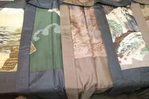 . month 2352 all book@ silk. man. feather woven 5 put on set К. mountain Ooshima * mud Indigo Ooshima * rice . pongee size various . beautiful goods 