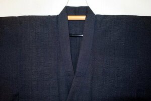 . tree 2404ps.@ silk summer salt ... pongee man kimono single ..65 height 131К. dark blue. the smallest rubbish woven 