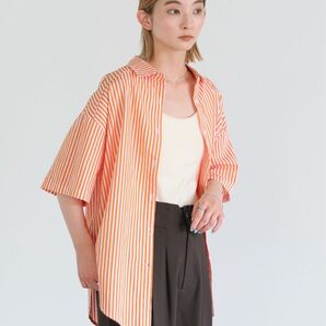 【極美品】select MOCA セレクトモカ ストライプルーズシャツ