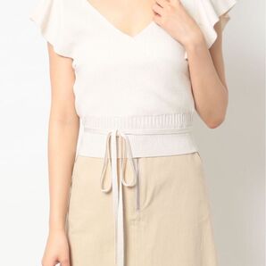 MERCURYDUO カシュクールラッフルコンパクトニット 完売品