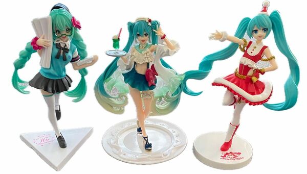 初音ミク　フィギュア3個セット（中古）