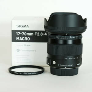 [良品｜フィルター付] SIGMA 17-70mm F2.8-4 DC MACRO OS HSM | Contemporary [ニコンF用] / Nikon Fマウント / APS-C