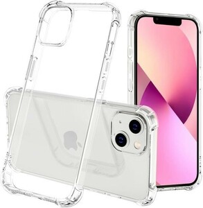 F 在庫処分 iPhone 14 Plus ケース 衝撃吸収 クリア 透明 カバー アイフォン 保護 丈夫 耐衝撃 頑丈 ソフト シリコン 米軍 アップル Apple