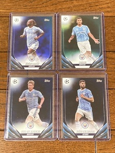 2023-24 Topps UEFA Club Competitions Purple Manchester City /250 ４枚セット