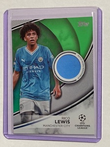 2023-24 Topps UEFA Club Competitions Green Jersey Card Rico Lewis /199 リコ・ルイス 試合着用ジャージーカード