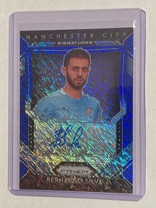 2020-21 Panini Prizm EPL Blue Shimmer Prizm Auto Bernardo Silva ベルナルド・シウバ 直筆サインカード