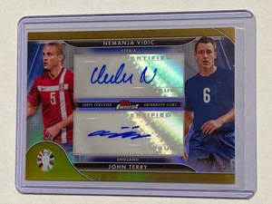 2024 Topps Euro Finest Autograph Gold Dual Autograph Nemanja Vidic/John Terry /50 ヴィディッチ/テリー デュアル直筆サインカード