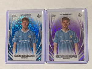 2023-24 Topps UEFA Club Competitions Chrome Ultimate Stage Kevin De Bruyne /75 /150 ケヴィン・デ・ブライネ ２枚セット