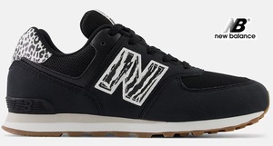 ☆海外限定☆大人OK！New Balance 574 アニマル柄 Black (約22cm)