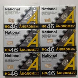 未開封品 ナショナル カセットテープ オングロームDU HG46 National ANGROM DU RT-HG46DU High(CrO2) Position ハイポジ 46分 6個 現状品の画像1