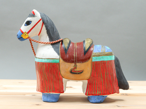 NPqI Hamamatsu .. two .. fee decoration horse .. tradition industrial arts . earth toy manners and customs doll 