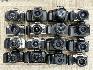 * single‐lens reflex camera body lens large amount . summarize set CANON/NIKON/PENTAX/MINOLTA EOS/F-801/ME/α303si etc.. 16677O5.