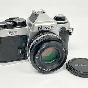 ★シャッターOK◎ Nikon ニコン FE2 NIKKOR 50mm 1:1.8 一眼レフ フィルムカメラ ブラックボディ レンズ 17Y5-8の画像1