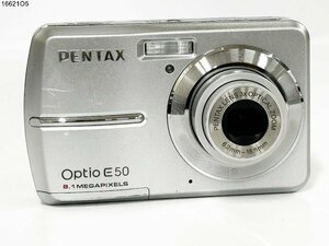 ★シャッターOK◎ PENTAX ペンタックス Optio オプティオ E50 シルバー コンパクト デジタルカメラ 16621O5-12