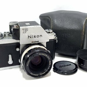 ★Nikon F ニコン フォトミック NIKKOR-H・C Auto 1:2 f=50mm 一眼レフ フィルムカメラ ボディ レンズ HS-2フード ケース 8922M15.の画像1