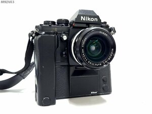 ★シャッターOK◎ NIKON F3 NIKKOR-N・C Auto 1:2.8 24mm MD-4 ニコン 一眼レフ フィルムカメラ ボディ レンズ モータードライブ 8892M13.