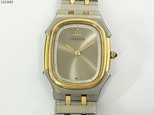 ★稼働品◎ SEIKO セイコー CREDOR クレドール 5A70-5010 クォーツ 18Kベゼル コンビカラー レディース 腕時計 純正ベルト 3333H5-16