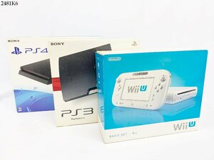 ★通電OK◎ Nintendo 任天堂 Wii U/SONY ソニー Play Station プレステ PS3 CECH-2500A /PS4 CUH-2000A ゲーム機 箱付き 2481K6.