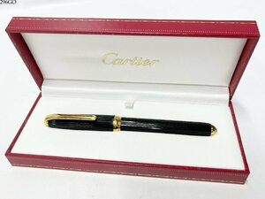 ★Cartier Paris カルティエ PLAQE OR G ゴールド×ブラック ボールペン 筆記用具 ケース付き 296GO-12