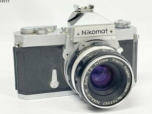 ★シャッターOK◎ Nikon Nikomat FTN ニコン ニコマート NIKKOR-H Auto 1:2 f=50mm 一眼レフ フィルムカメラ ボディ レンズ 14Y17-7