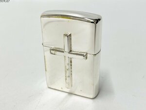 ★着火OK◎ ZIPPO ジッポー 十字架 クロス シルバー 2007年製 オイルライター 喫煙具 317G17-20