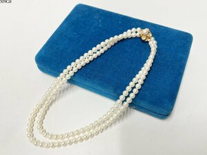 ★ Fuji Pearl パールネックレス 真珠 約4.9～5.2mm 留め具 K14 刻印 長さ 約74.5cm 重量 約30.49g アクセサリー 309G8-13