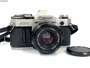 ★Canon キャノン AE-1 FD 50mm 1：1.8 一眼レフ フィルムカメラ ボディ レンズ シャッター可能 ジャンク 2131T12-8