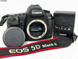 ★シャッターOK◎ Canon キャノン EOS 5D MarkⅡ イオス 一眼レフ デジタルカメラ ボディ バッテリーチャージャー付 16767O5-9