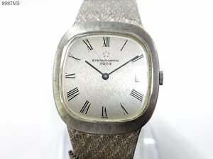 *ETERNA-MATIC 3003 Eterna matic 800 silver self-winding watch 21 stone 2 hands Date men's wristwatch present condition goods 8987M5-18