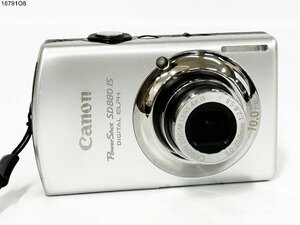 ★シャッターOK◎ Canon キャノン PowerShot SD880 IS パワーショット シルバー コンパクト デジタルカメラ 16791O8-12