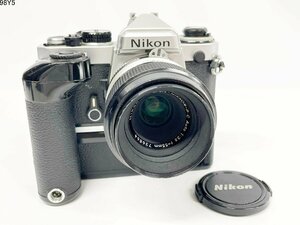 ★Nikon ニコン FE Micro-NIKKOR-P・C Auto 1:3.5 55mm 一眼レフ フィルムカメラ ボディ レンズ MD-12 通電可能 ジャンク 98Y5-9