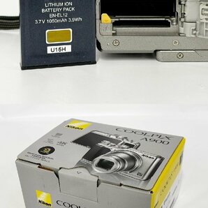 ★Nikon ニコン COOLPIX A900 クールピクス シルバー コンパクト デジタルカメラ バッテリー有 箱付 動作未確認 16609O13-10の画像5