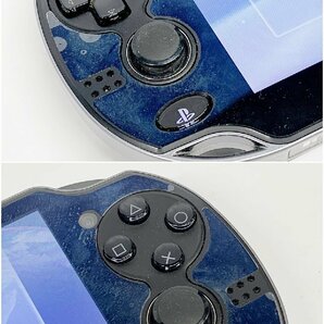 ★通電OK◎ SONY ソニー PSVITA PCH-1100 play Station Vita ブラック ゲーム機 本体 アダプタ 朧村正 ソフト付き 2482K6-2の画像4