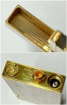 ★S.T.Dupont デュポン ライン2 ゴールド×シルバー ローラー ガスライター 喫煙具 310G15-20_画像6