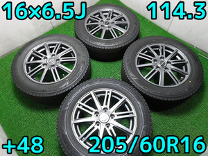 2404SS1♪BALMINUM♪ブリヂストン♪205/60R16♪ノア/ヴォクシー/ステップワゴン♪PCD114.3/5穴/6.5J/+48♪2021年製造♪店頭手渡し大歓迎♪