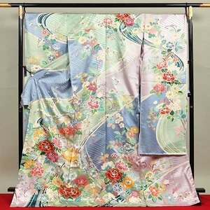 [ peace . pavilion ]EFH123 with tailoring! Kyouyuuzen [. guarantee .] quality product gorgeous hand .... attaching top class . long-sleeved kimono . beautiful ...