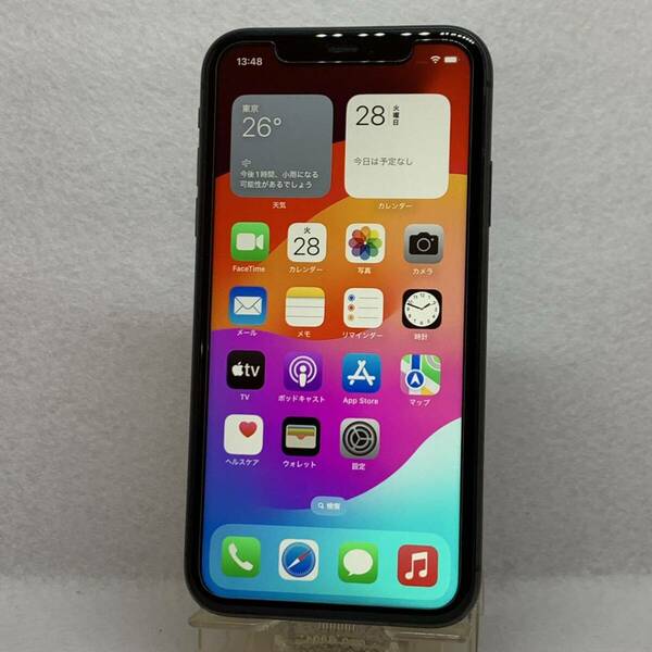 5487: 極美品 iPhone11 64GB ブラック btt100% SIMフリー 保証付